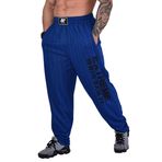 BIG SAM SPORTSWEAR COMPANY Erkek Cepli Bol Eşofman Altı, Oldschool Bol Kesim Spor Salonu Pantolonu, Mavi, 3X-Large