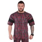 BIG SAM SPORTSWEAR COMPANY Erkek Tişört Büyük Beden | Vücut Geliştirme ve Fitness Antrenman Rag Üst, Pamuk Aktif Giyim Gömlek, Kırmızı, L