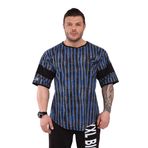 BIG SAM SPORTSWEAR COMPANY Erkek Tişört Büyük Beden | Vücut Geliştirme ve Fitness Antrenman Rag Üst, Pamuk Aktif Giyim Gömlek, Mavi, 3XL