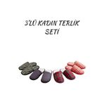BİG STEPS Kadın 3’lü Kışlık Ev Terliği Seti - Kaymaz Taban, Sıcak ve Konforlu, Çeyiz Terliği, Erkek Ev Terliği