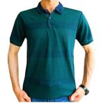 Bigazzi Erkek Ringel Jakar Polo Yaka Tshirt 3250 yesil