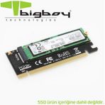Bigboy BTC-M2NV161U PCIe 3.0 x16 PCIe NVMe M.2 1U Server Çevirici Ünite