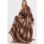 Bigdart 2423 D.Kahve Otantik Desenli Elbise