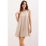 Bigdart 2444 Siyah Mini Keten Elbise