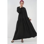 Bigdart 2527 Kadın Uzun Tesettür Elbise - Siyah