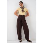 Bigdart 6689 Kadın Yüksek Bel Baggy Kot Pantolon - Kahverengi