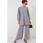 Bigdart Ayrobin Tunik Pantolon Alt Üst Takım 6712 - Gri
