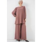 Bigdart Ayrobin Tunik Pantolon Alt Üst Takım 6712 - Gül Kurusu - 38
