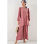 Bigdart Ayrobin Tunik Pantolon Alt Üst Takım 6712 - Pembe