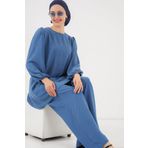 Bigdart Kadın Ayrobin Tunik Pantolon Alt Üst Takım 6712 - İndigo
