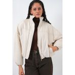 Bigdart Kadın Oversize Bomber Şişme Mont 5124 - Ekru - 40