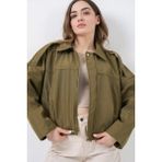 Bigdart Kadın Oversize Kısa Ceket 0732 - Haki - 40