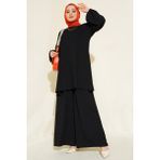 Bigdart Kadın Siyah Tunik Pantolon Alt Üst Takım 6663 - 40