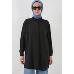 Bigdart Kadın Uzun Gömlek Tunik 5945 - Siyah