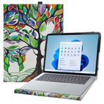 Bige Surface Laptop Stüdyo Kılıfı için, PU Deri Folyo 2 Katlı Stand Kapağı 14,5 inç Microsoft Surface Laptop Stüdyo Tablet için, Aşk Ağacı
