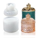 BIGEBO Vintage Kavanoz Reçine Kalıbı, DIY için Kapaklı Reçine Kavanoz Kalıpları Epoksi Döküm Kalıp El Sanatları Şişe Takı Biblo Konteyner Mumluk Ev Dekor Organizatör Hediye