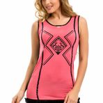 Biggdesign B.C. 3000 Geyik Motifli Askılı Bluz Pembe S
