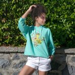 Biggdesign Nature Pedaldaki Bahçe Yeşil Kadın Sweatshirt