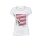 BiggDesign Pistachio Çizgili Kadın T-Shirt L