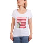 Biggdesign Pistachio Çizgili Kadın T-Shirt