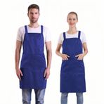 BIGHAS H Back Style kadın önlüğü, erkekler için, ayarlanabilir, büyük beden, rahat, mutfak, ev, yemek pişirme, 12 renk, Sapphire Blue, L