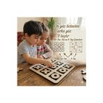 Bigibigi Xox Ahşap Çift Taraflı Zekâ Oyunu Tictactoe & 9 Taş 2 Oyun Bir Arada Montessori Eğitici Oyun 20x20cm