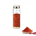 BigKing Baharat Kavanozları, Yüksek Borosilikat Cam Şişe Baharat Şişesi, Taşınabilir Kamp Baharat Kavanozları, Tuz ve Biber Baharat Kabı Şişeleri (Sarı, 450 ml)