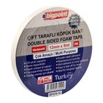 Bigpoint 12 mm 5 mt Çift Taraflı Köpük Bant