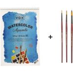 Bigpoint 123 Serisi Sulu Boya Fırça Seti ve Vox Defter A5 315GR - Karışık-Çok Renkli - standart
