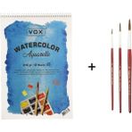 Bigpoint 145 Serisi Sulu Boya Fırça Seti ve Vox Defter A5 315GR - Karışık-Çok Renkli - standart