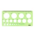 Bigpoint 3-40 mm 22 Farklı Daire 18 cm Daire Şablonu Cetvel