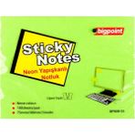 Bigpoint 75x100 MM 100 Yaprak Neon Yeşil Yapışkanlı Not Kağıdı