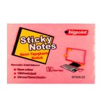 Bigpoint 75x50 mm Neon Kırmızı Yapışkanlı Not Kağıdı