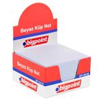 Bigpoint 8x8 cm Beyaz 500 Yaprak Küçük Not Karton Kutu Küp Notluk