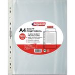 Bigpoint A4 Poşet Dosya 100 Adet Ekonomik Buzlu Şeffaf Malzeme ile Üstten Açık Delikli