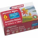 Bigpoint Akrilik Boya 6 Renk x 18 ml