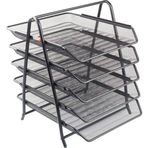 Bigpoint BP41595 5'li Siyah Metal Perfore Evrak Rafı