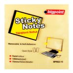 Bigpoint BP802-15 75x75 Sarı Yapışkanlı Not Kağıdı