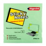 Bigpoint BP802 75x75 mm Yapışkanlı Yeşil Not Kağıdı