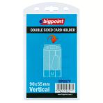 Bigpoint Çift Taraflı Kart Kabı Dikey Şeffaf 55X90mm X 10 Adet