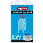 Bigpoint Çift Taraflı Kart Kabı Yaka Kartı Dikey Şeffaf 55x90mm 5 Li Poşet