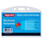Bigpoint Çift Taraflı Kart Kabı Yatay Şeffaf 90X55mm X 10 Adet