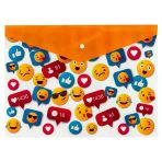 Bigpoint Çıtçıtlı Dosya A4 Emoji Desenli X 12 Adet