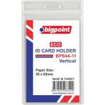 Bigpoint Eco 10 Adet Dikey Kart Poşeti 55 x 85 mm Şeffaf PVC Plastik Malzeme