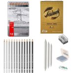 Bigpoint Eskiz Başlangıç Seti 2 + Dereceli Kalem + A5 Defter + Dağıtıcı Set + Silgi + Açacak + Hamur Silgi - Karışık-Çok Renkli - standart