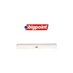 Bigpoint Geniş Cetvel, 30 Cm, Kolay Kırılmaz Plastik - 1 Adet - Şeffaf