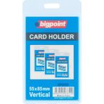 Bigpoint Kart Kabı Kristal Çift Yönlü Su Geçirmez Dikey 55X85 Mm. ( Yaka Kartı ) 5 Li Paket