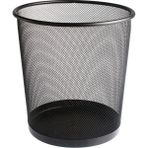 Bigpoint | Metal Perfore Çöp Kovası, Büyük Boy, Siyah, 12 Litre, Paslanmaz Metal - 12 litre siyah çöp kovası