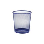 Bigpoint | Metal Perfore Çöp Kovası, Orta Boy, Mavi, 7.8 Litre, Paslanmaz Metal