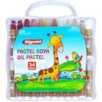 Bigpoint Pastel Boya 24 Renk Şeffaf Çantalı Uzun Ömürlü Kullanım İçin 24 Parça